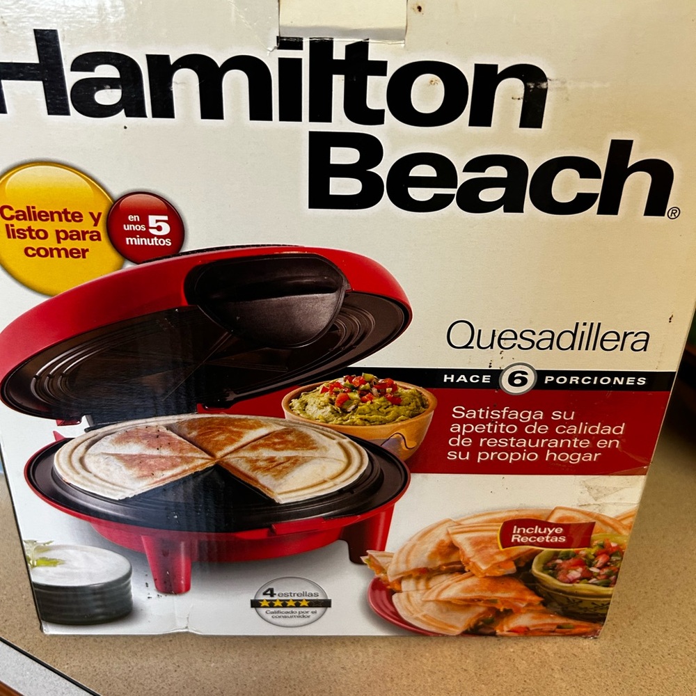 Hamilton Beach Red Quesadilla Maker